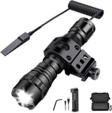 Rechargeable 1200 Lumen LED Tactical Flashlight With Mount
