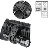 Rechargeable 1200 Lumen LED Tactical Flashlight With Mount