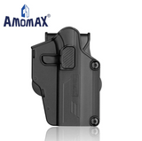 Amomax Universal Per-fit Holster w/ Paddle Right Hand Fits 80+ Pistols (Colour Options)