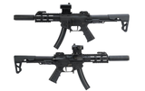 King Arms MP5 Silenced SBR Airsoft AEG Rifle (Colour Options)