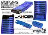 EMG/Lancer Systems Licensed L5AWM 30rd Magazine for CGS & MWS Gas Blowback Airsoft Rifles(Train-Safe Blue)