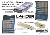 EMG/Lancer Systems Licensed L5AWM 30rd Magazine for CGS & MWS Gas Blowback Airsoft Rifles