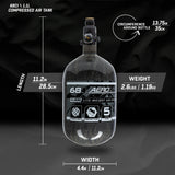 HK ARMY - 68ci/4500psi AeroLite Carbon Fiber Tank (Colour Options)