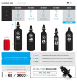 HK ARMY - 3000PSI - 62ci Aluminum Tank w/ Regulator