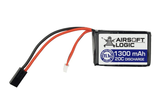 Airsoft Logic 11.1V 1300 mAH PEQ LiPo Battery (Deans/Tamiya)