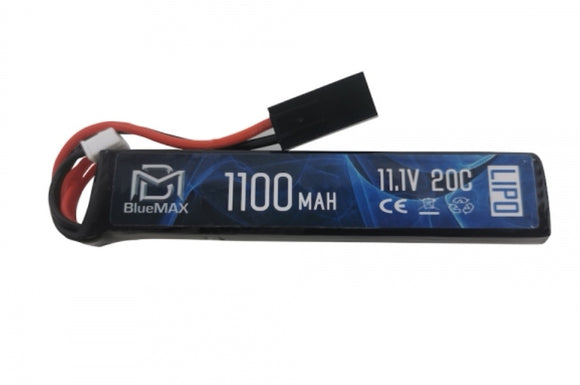 BlueMax LiPo 11.1v 1100 mAH Stick (20C)