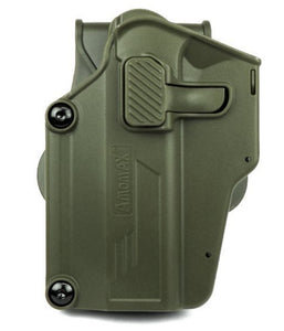 Cytac/Amomax Per-Fit Holster w/ Paddle Left Hand OD Green (Fits 80+ Pistols)